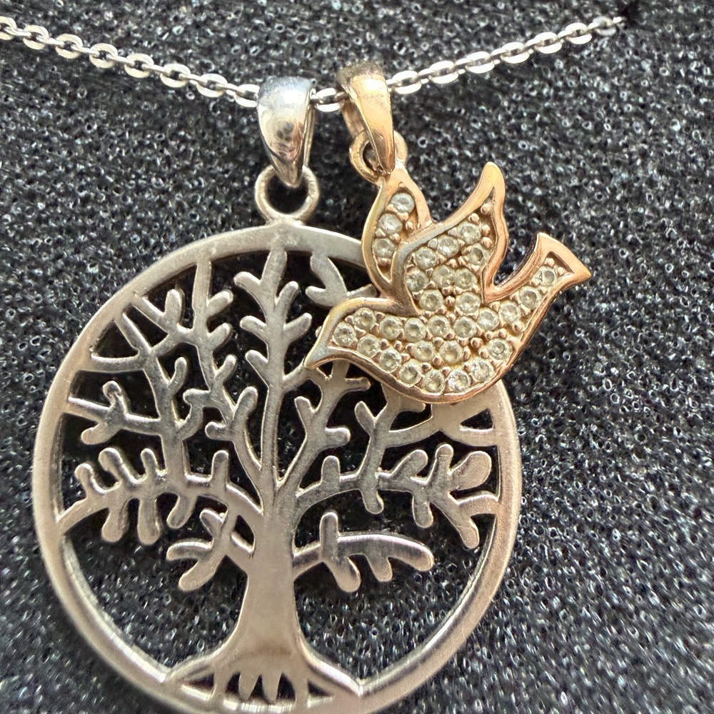 Amor Sterling Silver 925 Tree of Life Pendant Necklace